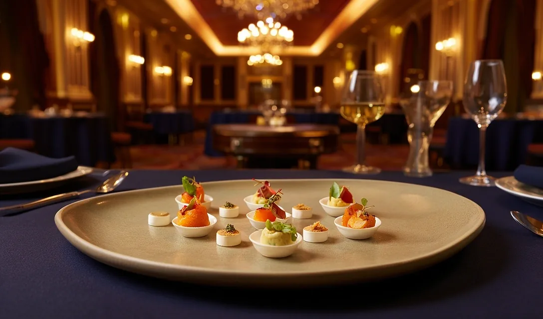 Presentatie van gastronomische hapjes
