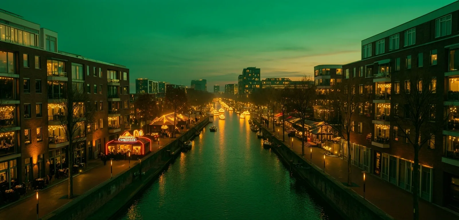 Rotterdam bij Schemering